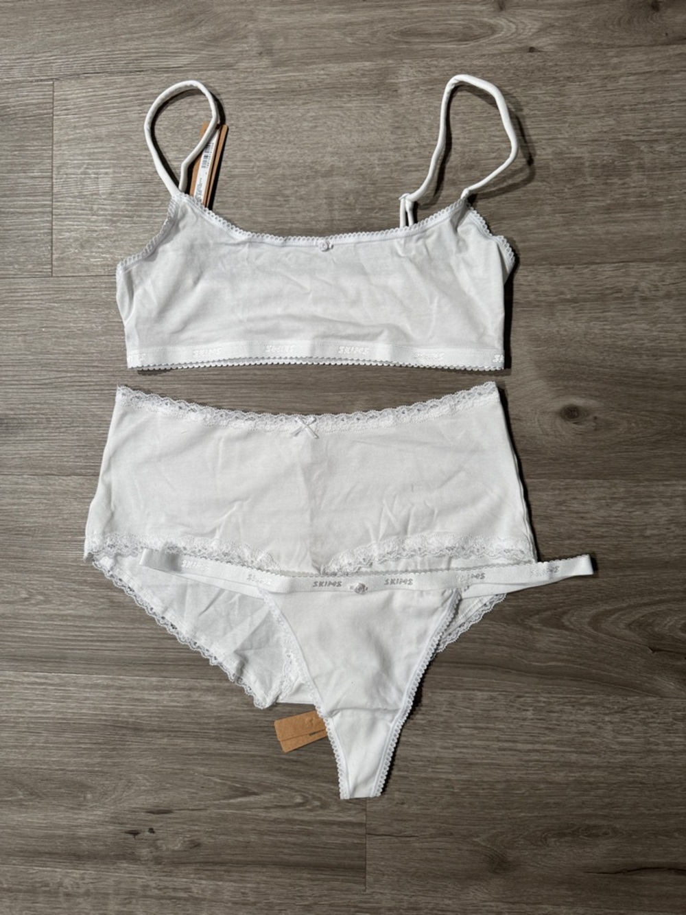 SKIMS Lightweight Cotton Bralette and 2 Panty Bundle